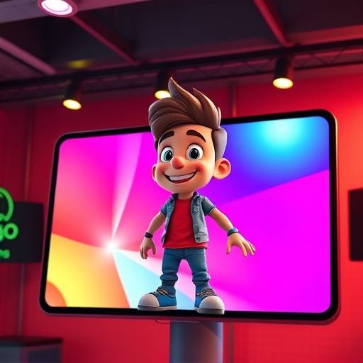 Animation Video Production Icon: a moving character on a screen