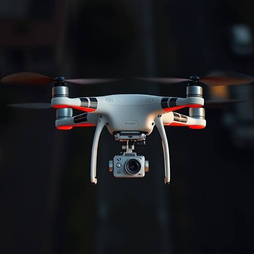 Drone Videography Icon: A drone flying with a camera
