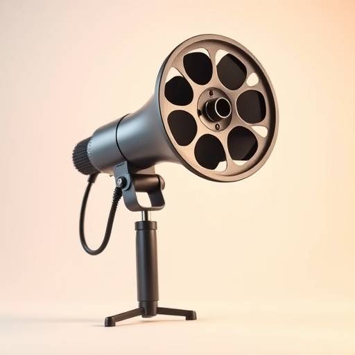 Marketing Video Production Icon: a megaphone and film reel